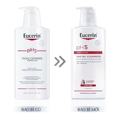 [Eucerin][Kèm Quà Tặng] Sữa Rửa Mặt Dịu Nhẹ Cho Da Nhạy Cảm - pH5 Facial Cleanser Sensitive Skin