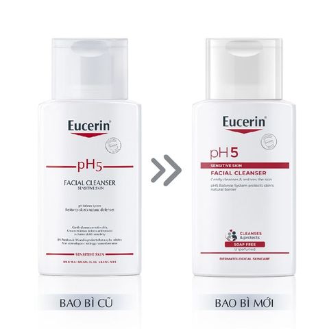 [Eucerin][Kèm Quà Tặng] Sữa Rửa Mặt Dịu Nhẹ Cho Da Nhạy Cảm - pH5 Facial Cleanser Sensitive Skin