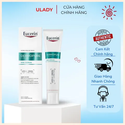 [ Eucerin] [Kèm Quà Tặng] Serum Dưỡng Cho Da Mụn 40ml - Dermopure Clinical SOS Serum