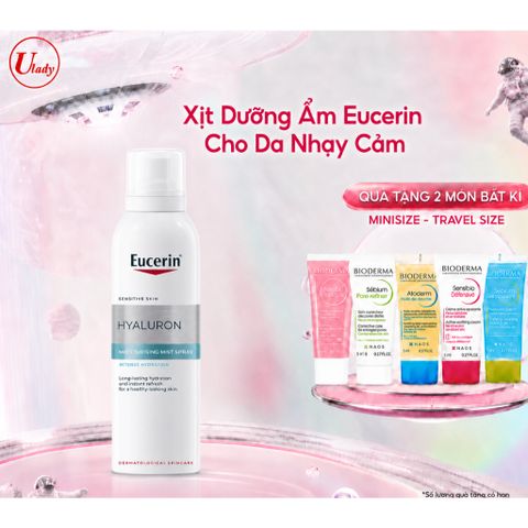 [Eucerin][Kèm Quà Tặng] Xịt Dưỡng Ẩm Eucerin Cho Da Nhạy Cảm - Hyaluron Moisturizing Mist Spray