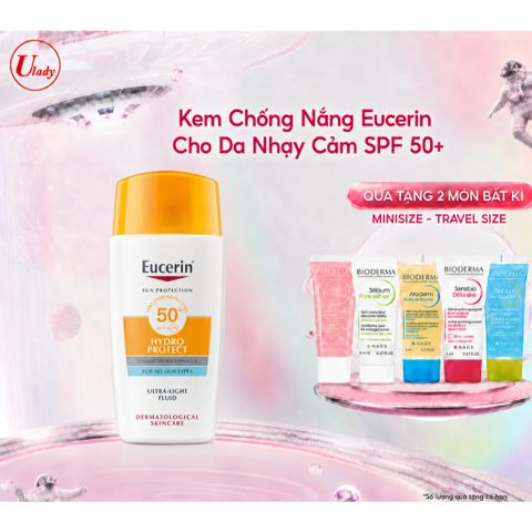 [Eucerin][Kèm Quà Tặng] Kem Chống Nắng Cho Da Nhạy Cảm 50ml - Hydro Ultra Light Fluid SPF50+