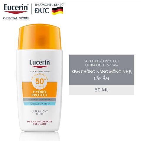 [Eucerin][Kèm Quà Tặng] Kem Chống Nắng Cho Da Nhạy Cảm 50ml - Hydro Ultra Light Fluid SPF50+