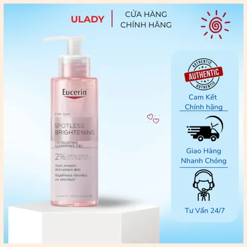 [Eucerin] [Kèm Quà Tặng] Gel Rửa Mặt Dưỡng Sáng Da  - Spotless Brightening Exfoliating Cleansing Gel
