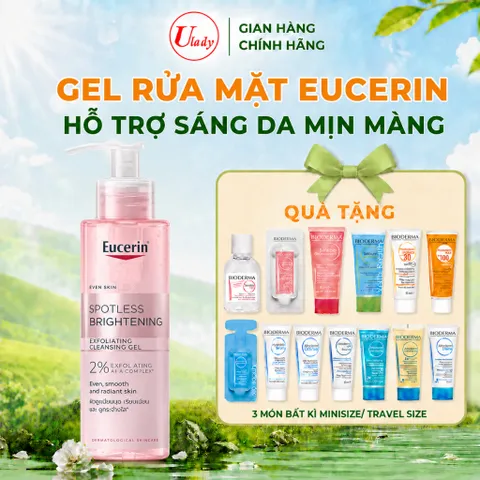 [Eucerin] [Kèm Quà Tặng] Gel Rửa Mặt Dưỡng Sáng Da  - Spotless Brightening Exfoliating Cleansing Gel