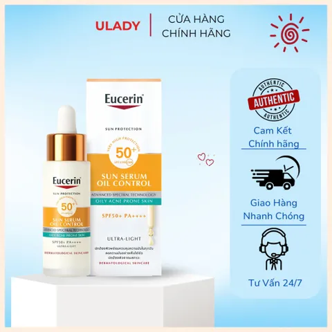 [Eucerin][Kèm Quà Tặng] Serum Chống Nắng Sun - Serum Oil Control SPF50+ PA++++
