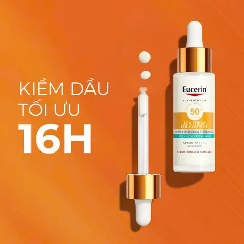 [Eucerin][Kèm Quà Tặng] Serum Chống Nắng Sun - Serum Oil Control SPF50+ PA++++