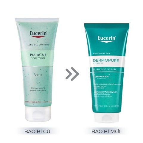 [Eucerin] [Kèm Quà Tặng] Tẩy tế bào chết  cho da mặt 100ML - DERMOPURE CLINICAL PURIFYING SCRUB