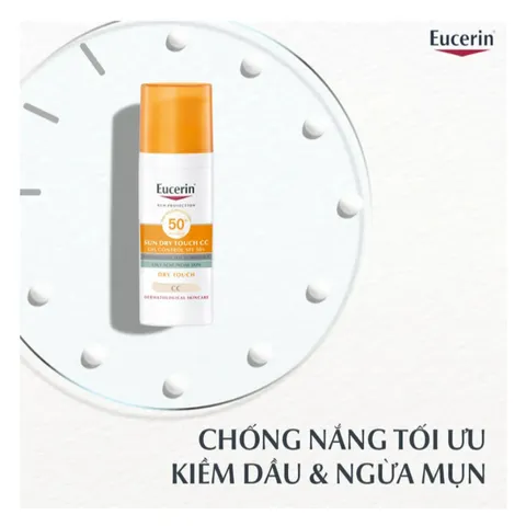 [Eucerin][Kèm Quà Tặng] Kem Chống Nắng Kiềm Dầu & Ngừa Mụn - Sun Dry Touch Acne Oil Control SPF 50+