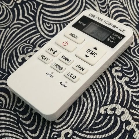 Điều Khiển Điều Hòa Toshiba Dạng Ngắn Màu Trắng – Remote Máy Lạnh Toshiba RAS-H10S3KS-V, RAS-H13S3KS-V