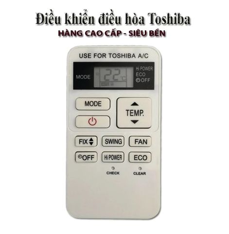 Remote Máy Lạnh Toshiba Trắng Ngắn – Bộ Điều Khiển Điều Hòa Toshiba