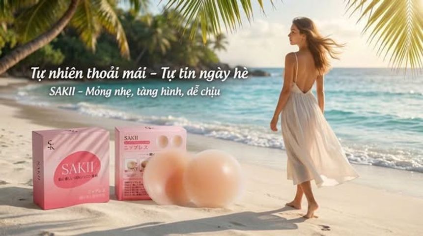 Hộp 3 cặp Miếng Dán Ngực Sakii ( dán ti ) siêu chắc, ôm ngực - Hàn quốc 