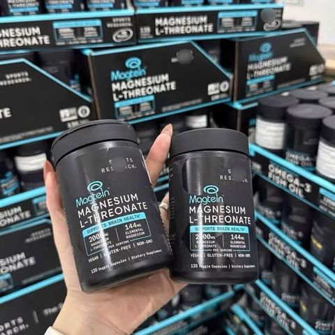 Viên uống hỗ trợ não bộ Sports Research Magtein Magnesium L-Threonate loại 135 viên