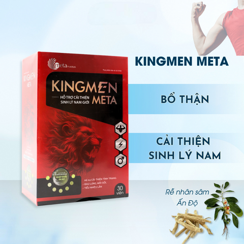 Bổ thận Kingmen Meta hỗ trợ cải thiện sức khoẻ nam, giảm đau lưng, mỏi gối, tiểu nhiều lần