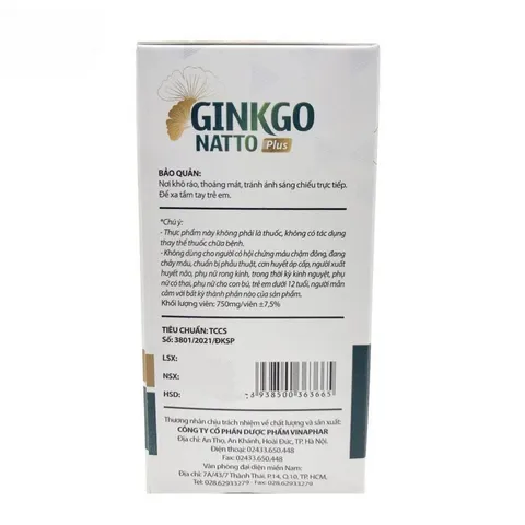 Ginkgo Natto Plus Vinaphar