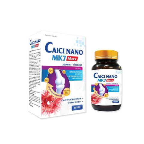 CANXI NANO MK7 MAXX - Bổ sung canxi và vitamin D3, giảm nguy cơ thiếu hụt canxi. Dạng lọ 30 viên