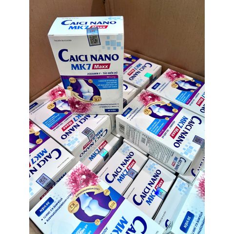 CANXI NANO MK7 MAXX - Bổ sung canxi và vitamin D3, giảm nguy cơ thiếu hụt canxi. Dạng lọ 30 viên