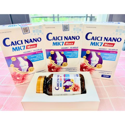 CANXI NANO MK7 MAXX - Bổ sung canxi và vitamin D3, giảm nguy cơ thiếu hụt canxi. Dạng lọ 30 viên