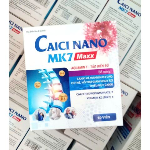 VIÊN UỐNG Calcium Calci Nano Mk7 Maxx Tảo biển đỏ chống còi xương loãng xương, cho xương và răng chắc khỏe