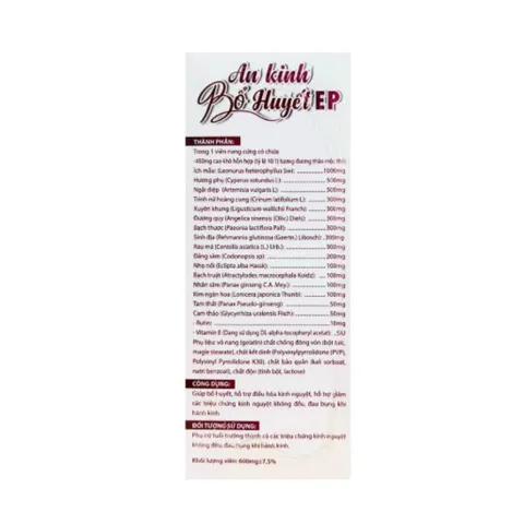 An Kinh Bổ Huyết EP lọ 50 viên