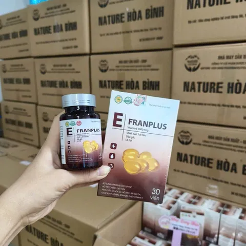 Vitamin E Franplus, viên uống đẹp da, trắng da, tăng cường nội tiết, ngừa lão hóa da