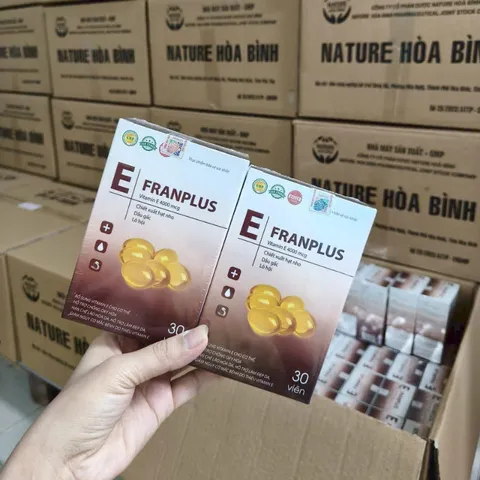 Vitamin E Franplus, viên uống đẹp da, trắng da, tăng cường nội tiết, ngừa lão hóa da