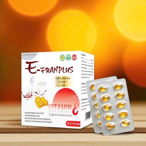 Viên Uống Vitamin E 4000mcg (Hộp 100 Viên) Dạng Vỉ - Hỗ trợ làm đẹp