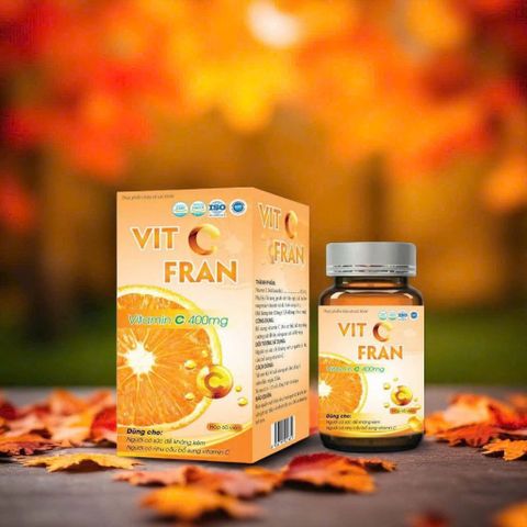 Vitamin C VIT C FRAN 400mg hỗ trợ làm đẹp da, tăng cường sức đề kháng (hộp 60 viên)