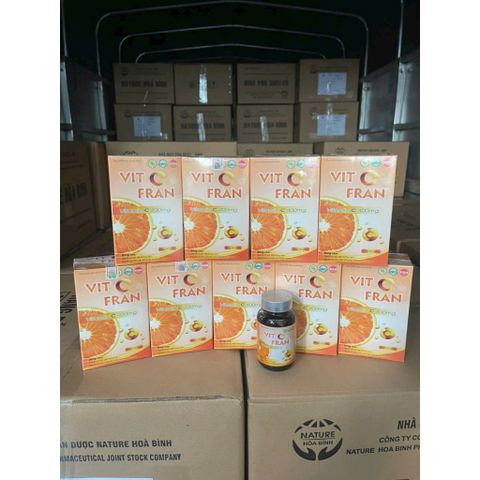 Vitamin C VIT C FRAN 400mg hỗ trợ làm đẹp da, tăng cường sức đề kháng (hộp 60 viên)