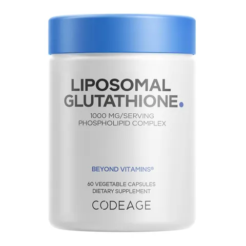 Codeage Liposomal Glutathione 1000mg - Tác động sâu vào bên trong tế bào hỗ trợ nám tàn nhang giúp da săn chắc mịn màng và trẻ trung hơn, sản xuất Mỹ