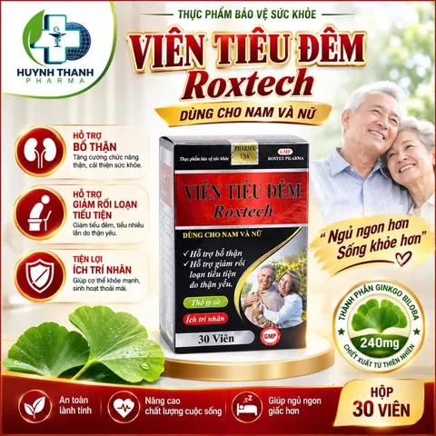 Viên Tiểu Đêm Roxtech - Hộp 30 Viên
