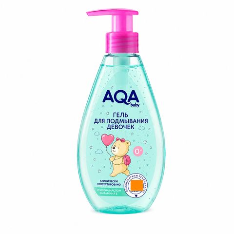 Dung Dịch Vệ Sinh Bé Gái 0–8 Tuổi AQA 250ml Chính Hãng Nga Hỗ Trợ Làm Sạch, Chăm Sóc Vùng Kín Dịu Nhẹ