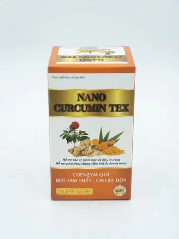 Viên Uống Hỗ Trợ Dạ Dày NANO CURCUMIN TEX - Hộp 30 viên