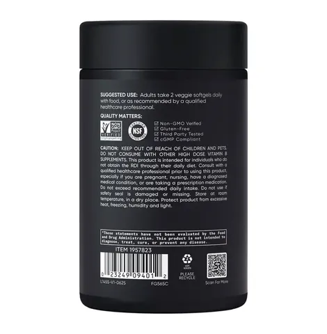 Sports Research Advanced B Complex - Giảm cảm giác mệt mỏi do thiếu vitamin hỗ trợ hệ thần kinh và não bộ sản xuất Mỹ