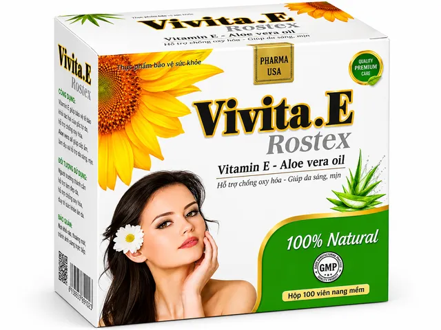 VIÊN UỐNG ĐẸP DA VIVITA.E ROSTEX - HỘP 100 VIÊN
