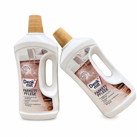 Nước lau sàn gỗ Denkmit 1L Parkettpflege Đức làm sạch chăm sóc sàn gỗ sáng bóng bền lâu
