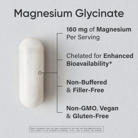 Viên Uống Magnesium Glycinate Sports Research - Hỗ trợ hệ thần kinh cải thiện trí nhớ gảm căng thẳng sản xuất Mỹ