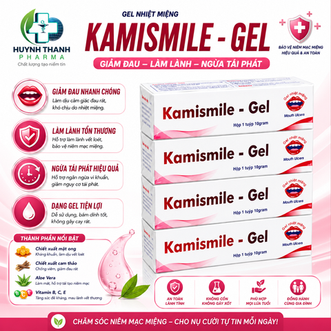 Gel Bôi Nhiệt Miệng Kamismile Gel - Tuyp 10 Gram