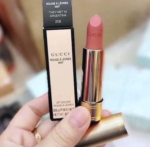💄 Son Gucci 208 They Met in Argentina Matte Chính Hãng – Son Thỏi Lì Cao Cấp, Màu Cam Đất
