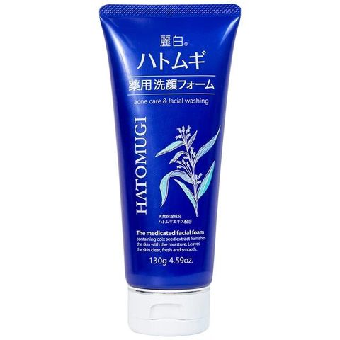 Sữa rửa mặt ngừa mụn, dưỡng ẩm Reihaku Hatomugi Acne Care And Facial Washing (130g)
