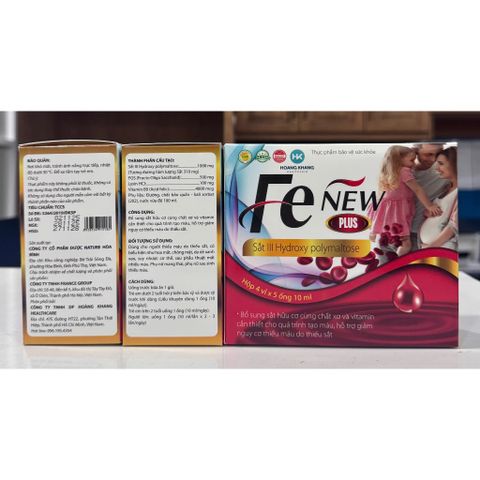 FE NEW PLUS - Sắt ống dùng cho người thiếu máu, thiếu sắt. Dùng được cho PNMT, PNSS