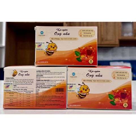 1 Hộp Kẹo ngậm ONG NÂU HK - Dịu cổ họng - ngọt lành từ thiên nhiên