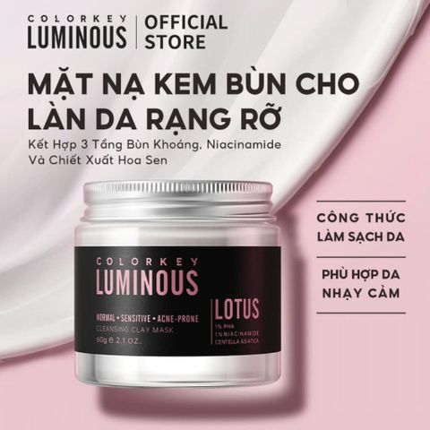Mặt Nạ Đất Sét Colorkey Luminous Cleansing Clay 60g [hàng nhập khẩu]