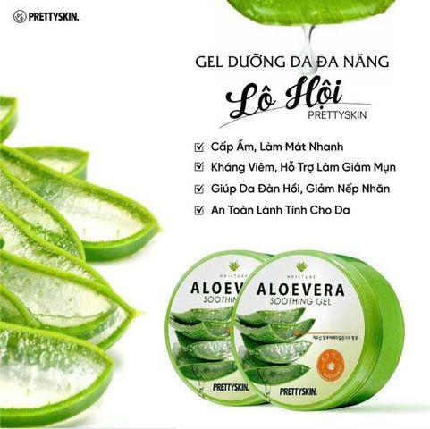 Pretty Skin Aloe Vera Gel Dưỡng Lô Hội 300ml [hàng nhập khẩu]