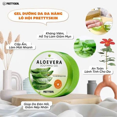 Pretty Skin Aloe Vera Gel Dưỡng Lô Hội 300ml [hàng nhập khẩu]