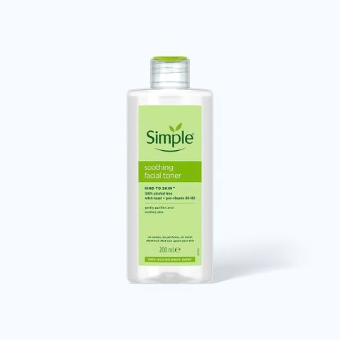 Nước Hoa Hồng Simple Dưỡng Ẩm Cân Bằng Da 200ml Kind to Skin Soothing Facial Toner [hàng nhập khẩu]