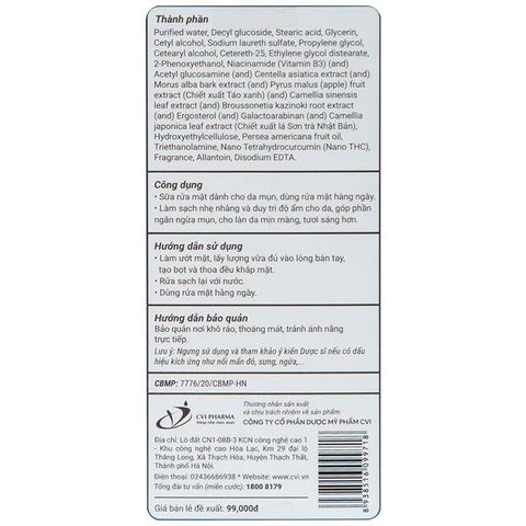 Sữa rửa mặt Nano THC Decumar Advanced ngừa mụn và làm sáng da (50g)