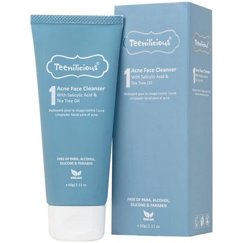 Gel rửa mặt ngừa mụn, sạch bã nhờn Teenilicious 60g