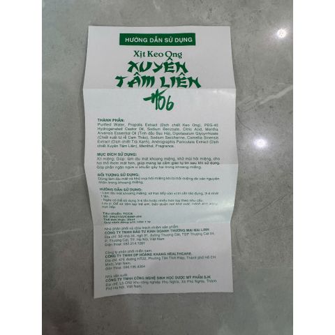 1 chai Xịt họng Xuyênn Tâm Liên keo ong - chai 20ml