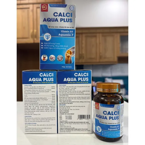 1 hộp CALCI AQUA PLUS - giúp bổ sung Canxi, giảm nguy cơ loãng xương