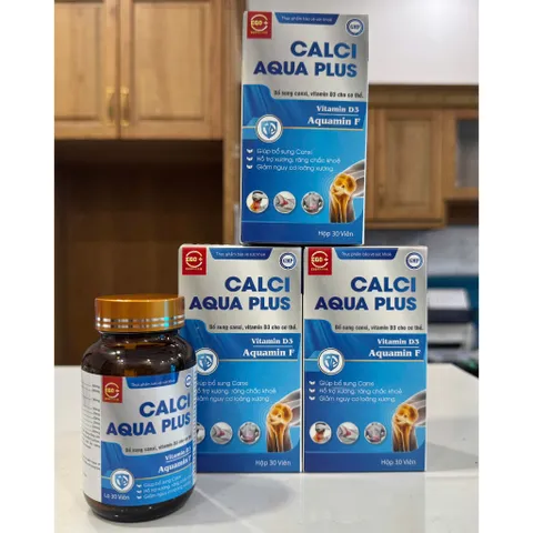 1 hộp CALCI AQUA PLUS - giúp bổ sung Canxi, giảm nguy cơ loãng xương